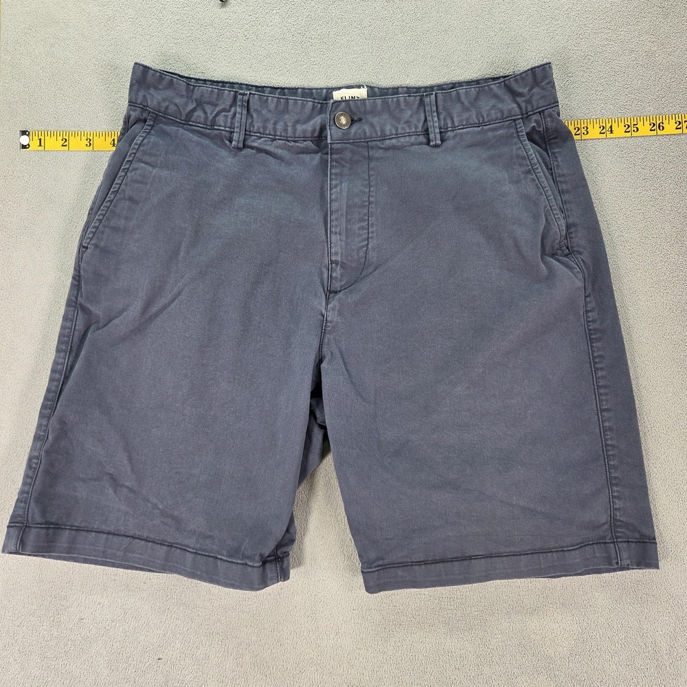 Flint And Tinder Shorts Mens 33 Blue Chino Canvas Casual 9 Inch Inseam Summer